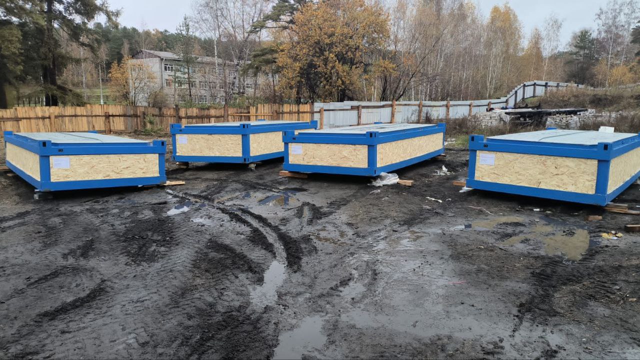 Модульное здание 10×6 м в упаковке ТРАНСПАК (4 модуля).