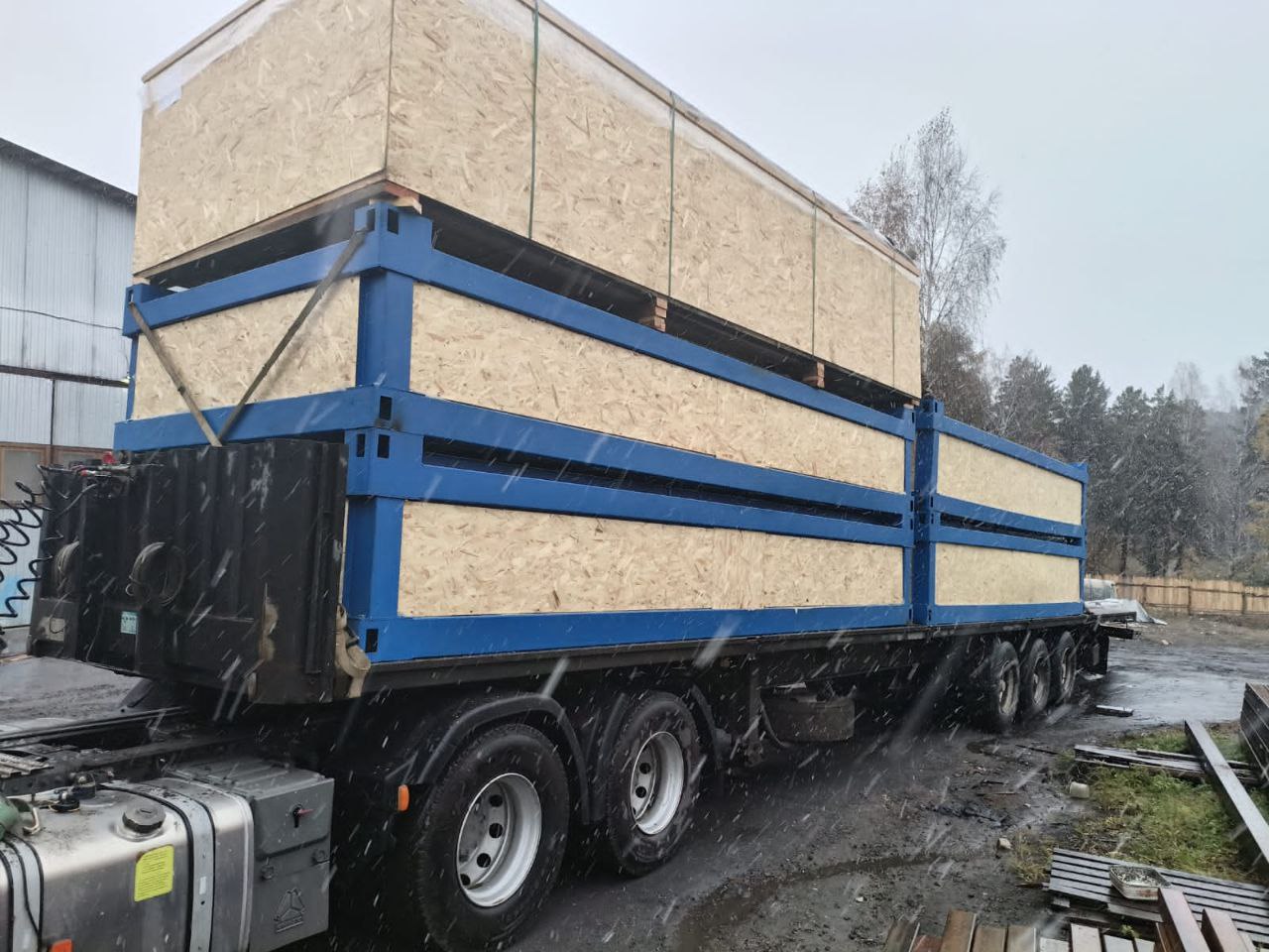 Модульное здание 10×6 м в упаковке ТРАНСПАК (4 модуля).