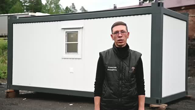 Блок-контейнер туалет 6 метров — превью видео